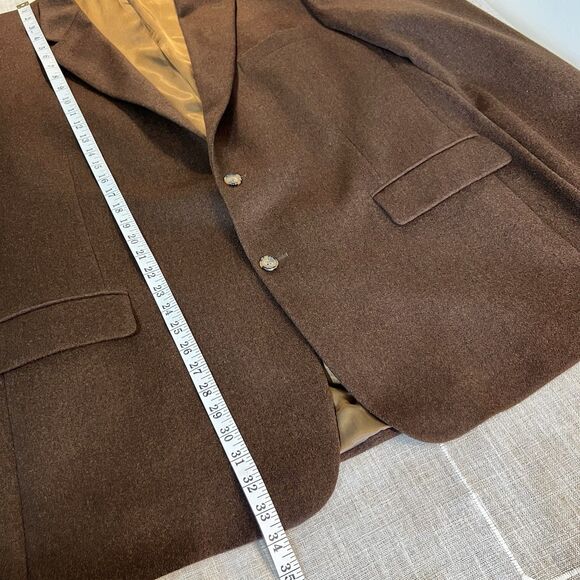 Paul Fredrick Blazer Sport Coat Brown Camel Hair Men’s 48 Long - Picture 11 of 12